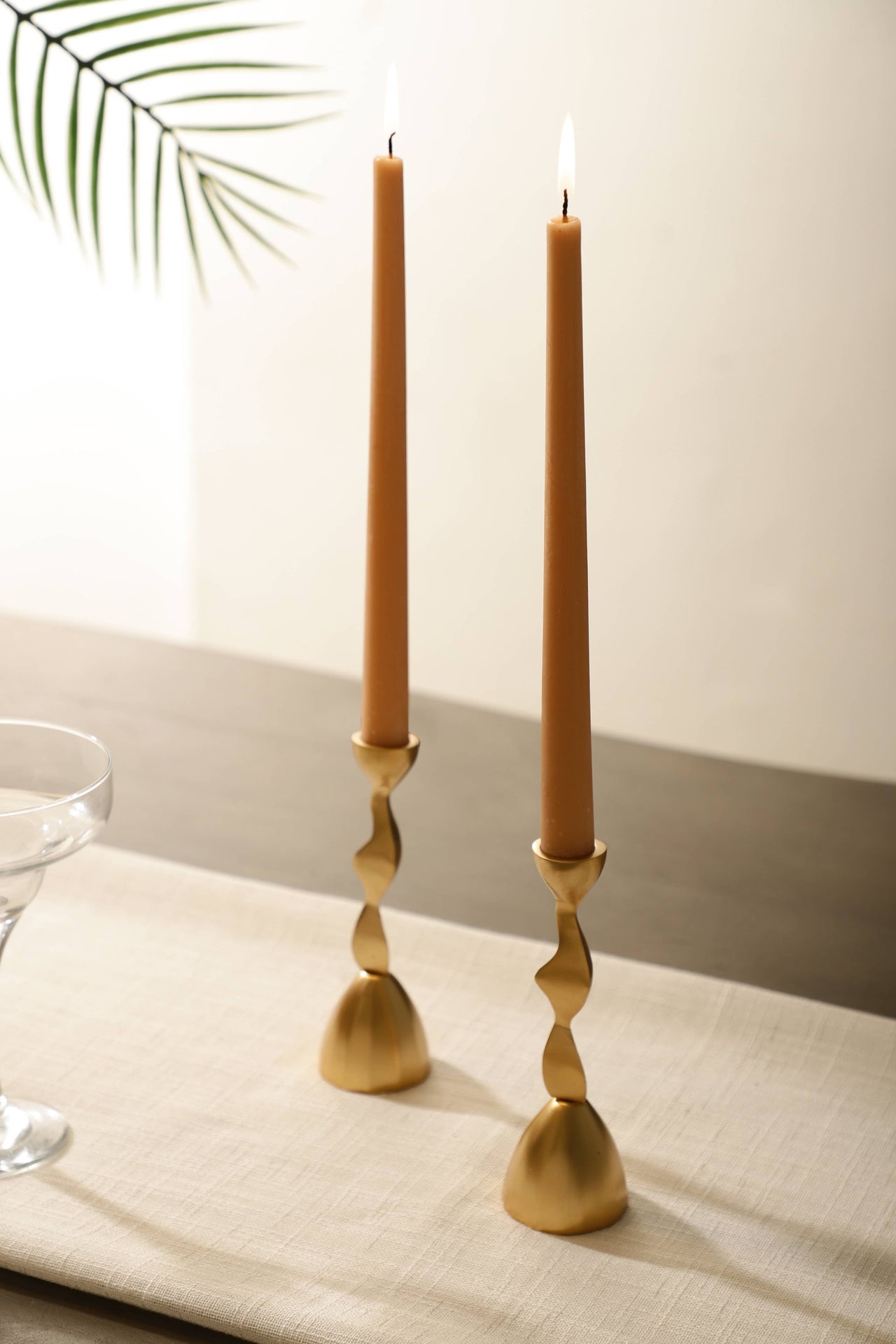 Swirl Metal Taper Candle Holder