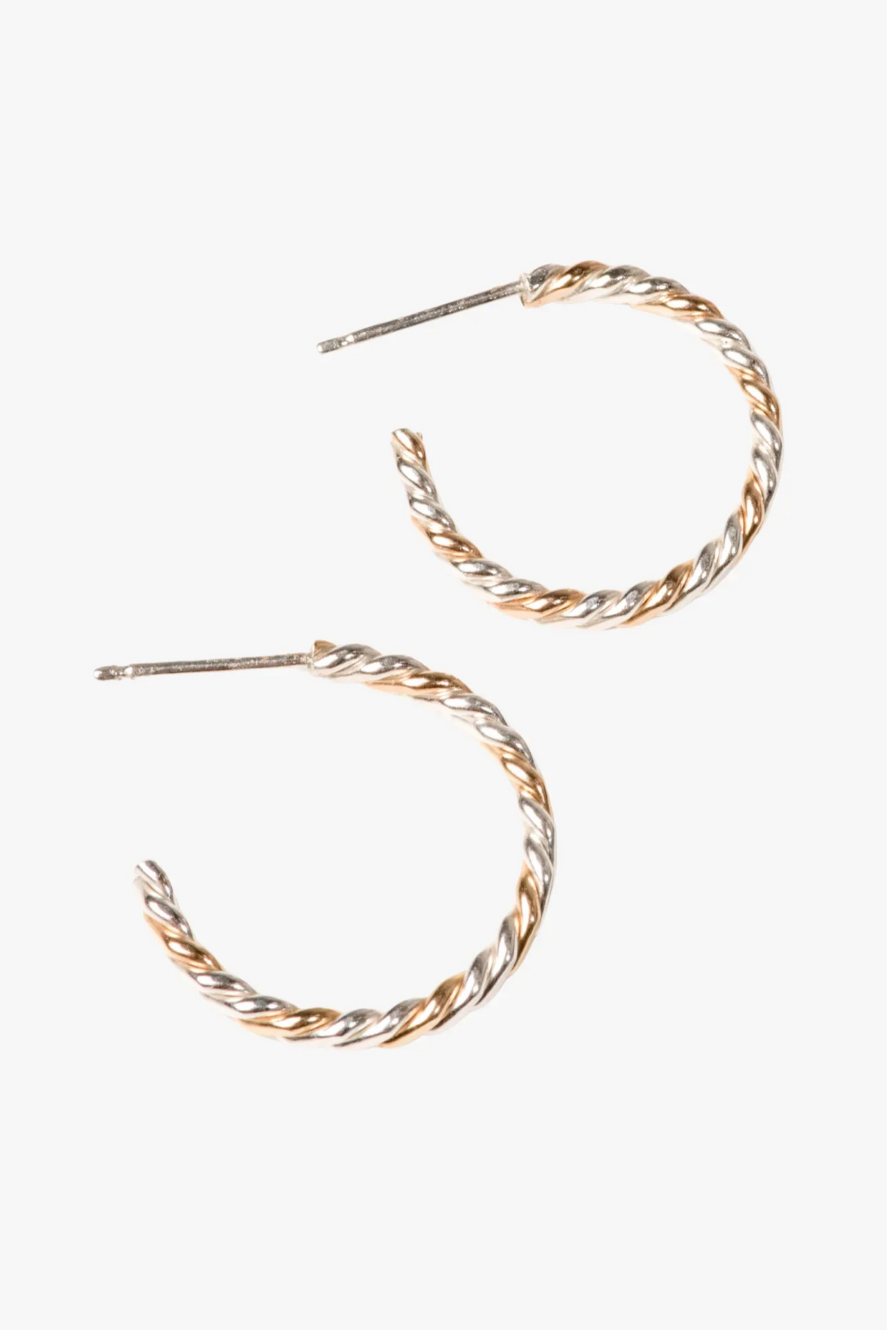 Two-Tone Twist Hoops