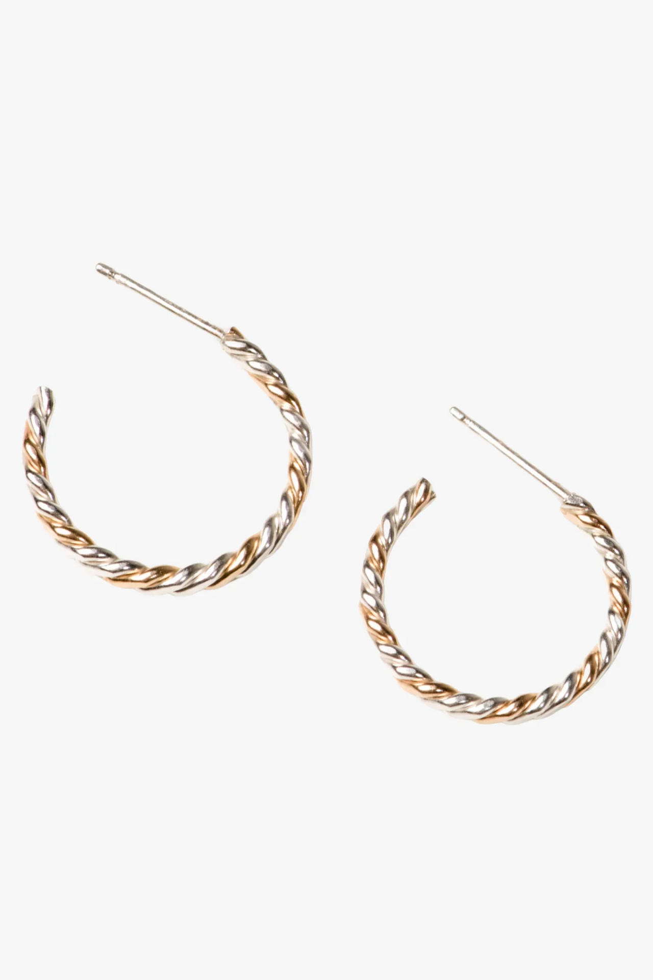 Two-Tone Twist Hoops