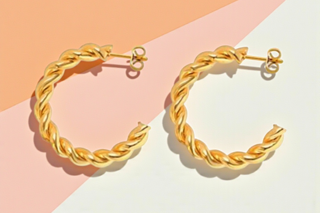 Twisted Hoop Earrings