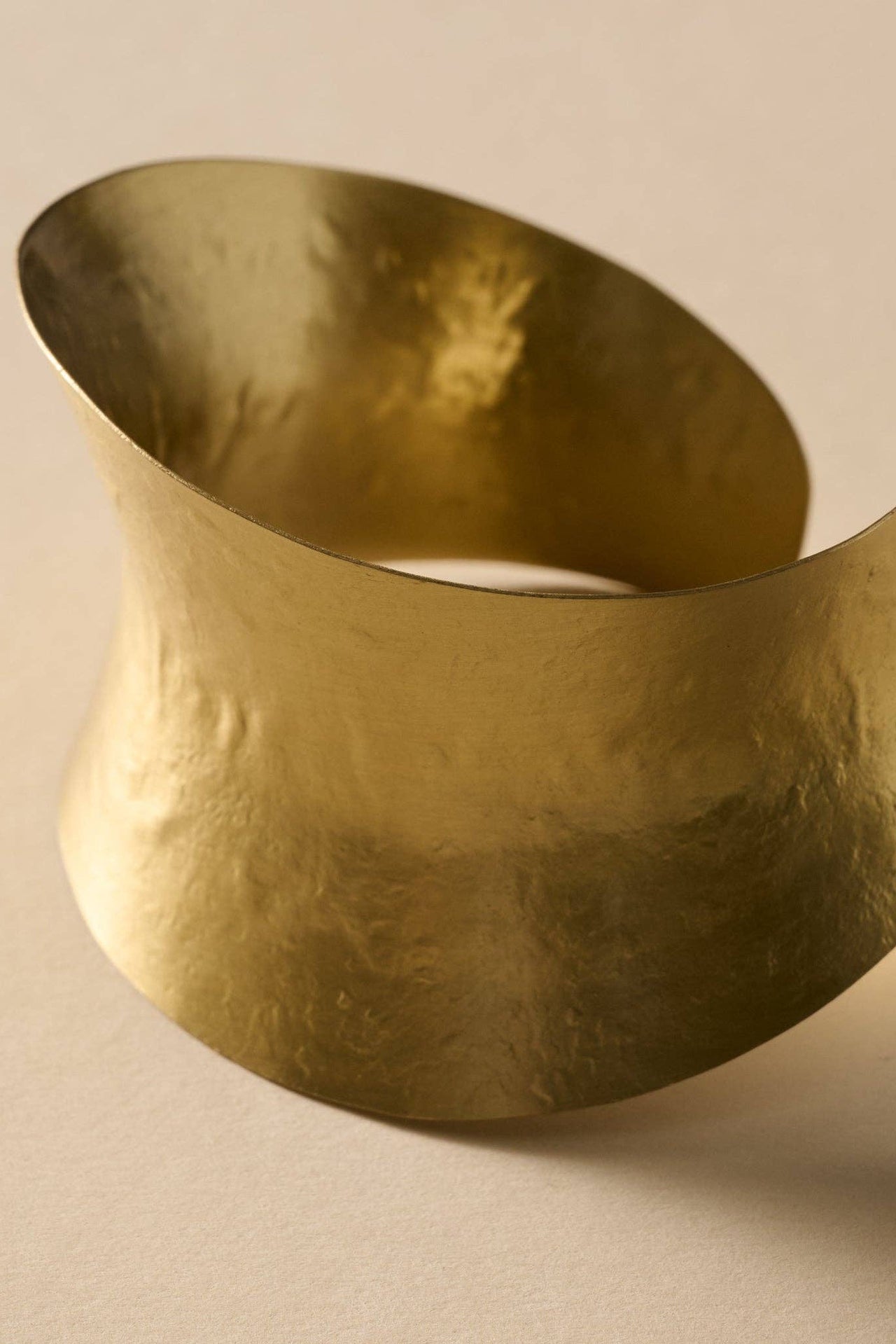 Varsha Hammered Brass Cuff Bracelet