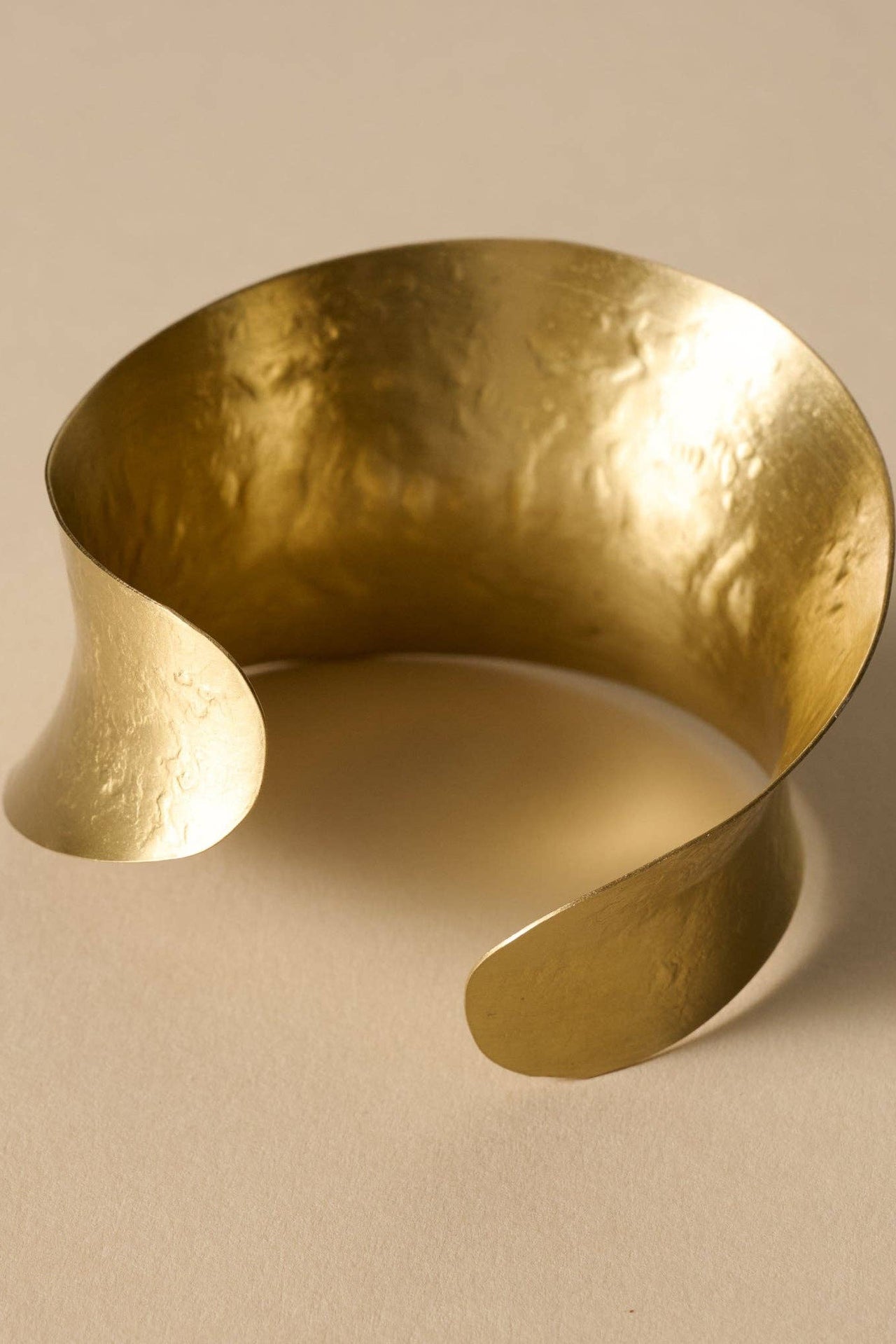 Varsha Hammered Brass Cuff Bracelet
