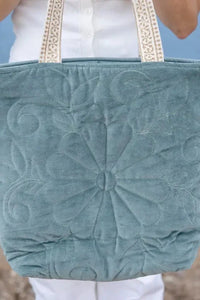 Thumbnail for Quilted Velvet Tote