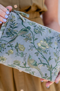 Thumbnail for Verdant Meadow Velvet Cosmetic Pouch