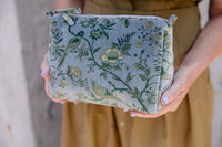 Thumbnail for Verdant Meadow Velvet Cosmetic Pouch