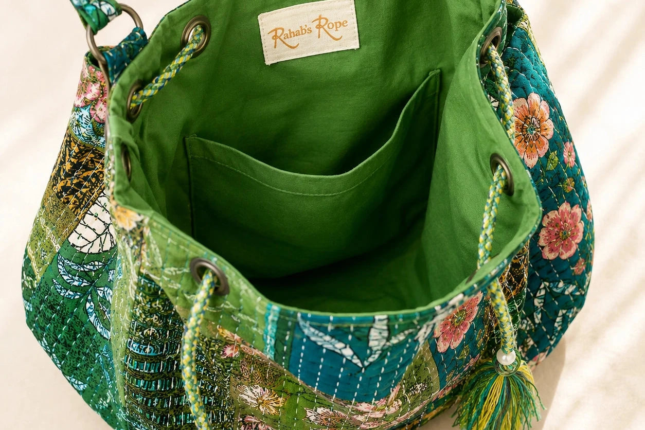 Verdant Wander Patchwork Bag
