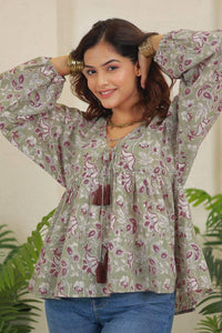 Thumbnail for Block Printed Vintage Blouse