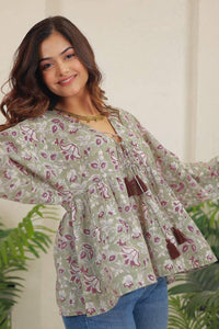 Thumbnail for Block Printed Vintage Blouse