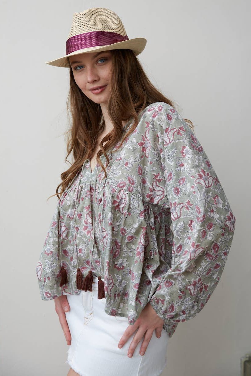 Block Printed Vintage Blouse