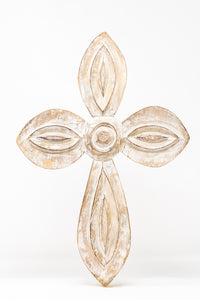 Thumbnail for Whitewash Wood Cross
