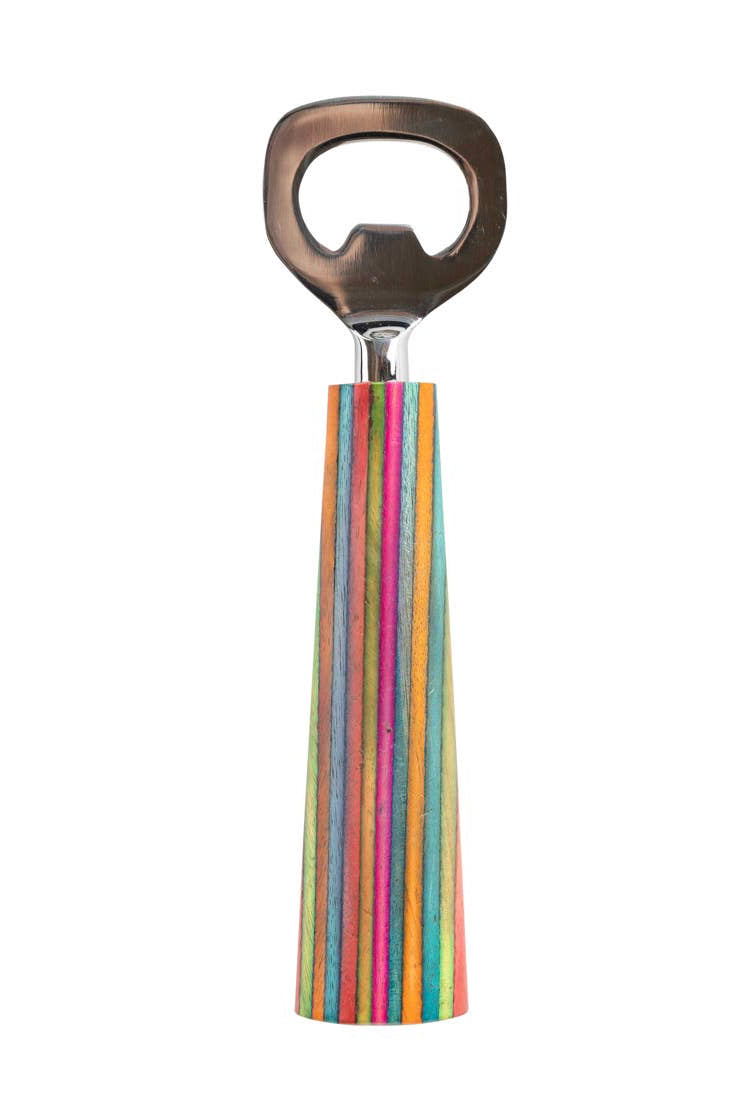 Striped Wood Bottle Opener