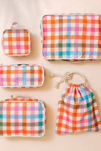 Thumbnail for Rainbow Plaid Packing Cube Set