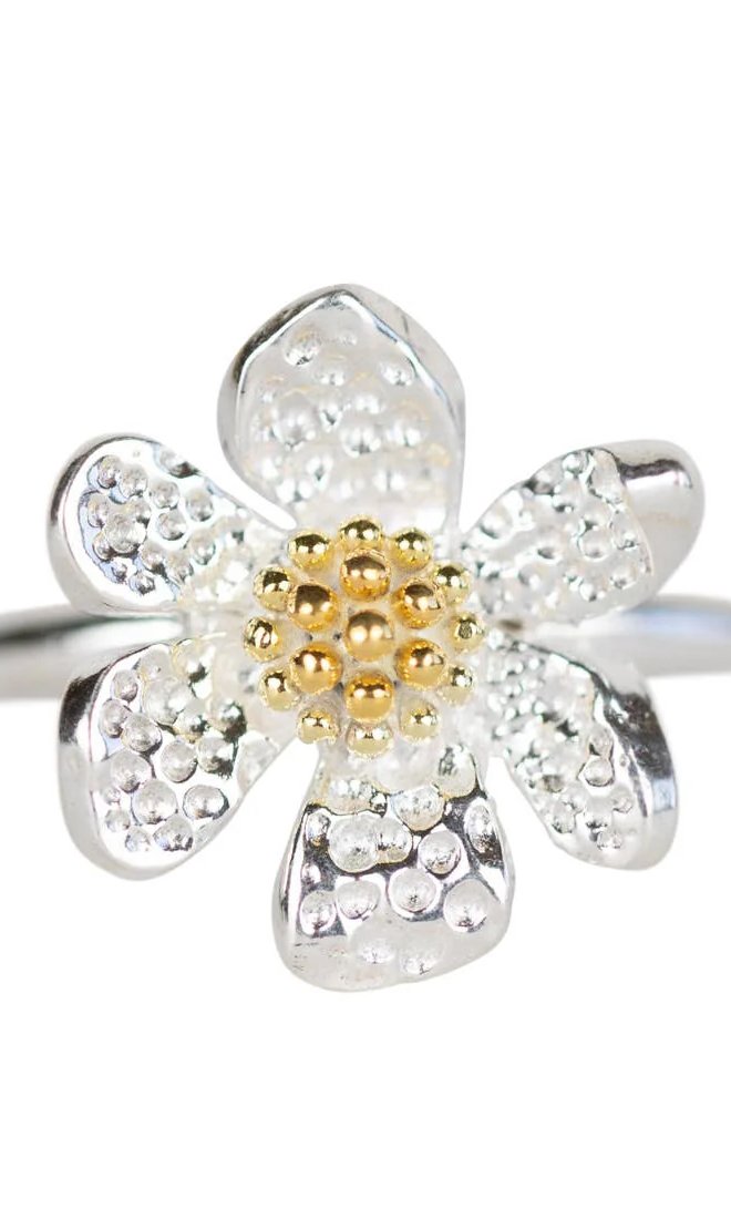 Silver Flower Ring