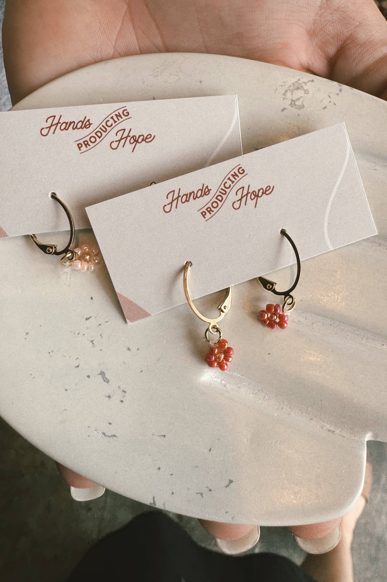 Dainty Daisy Hoop Earrings