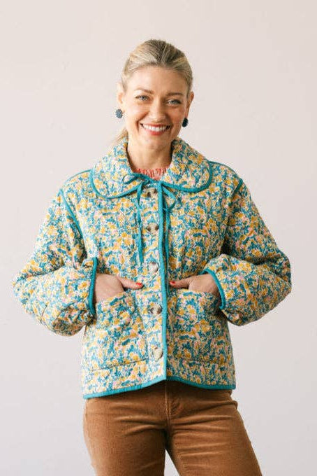 Reversible Floral Stevie Quilted Jacket