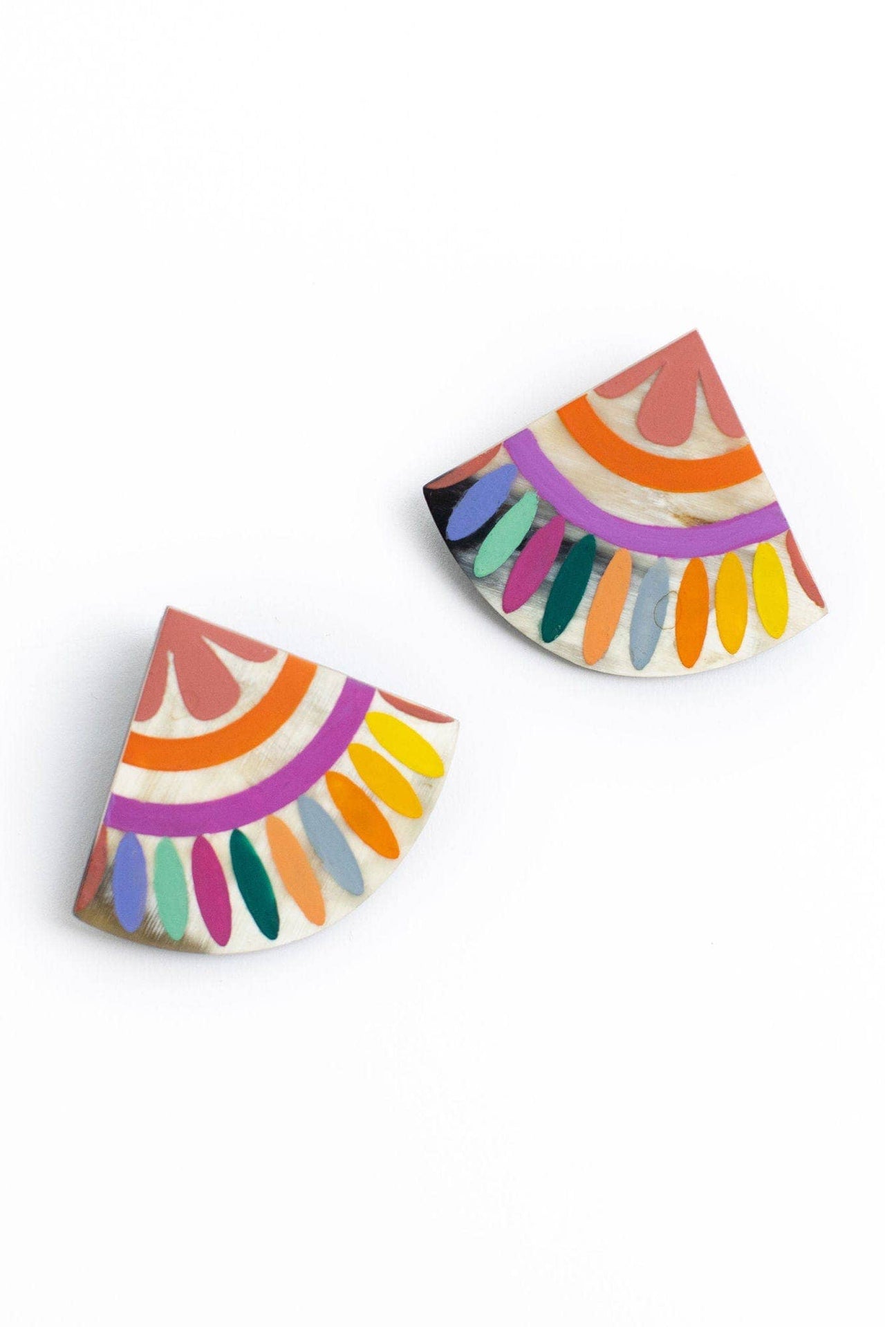 Rainbow Tile Earrings