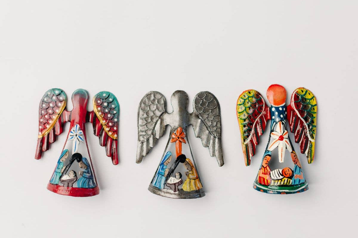 Painted Metal Angel