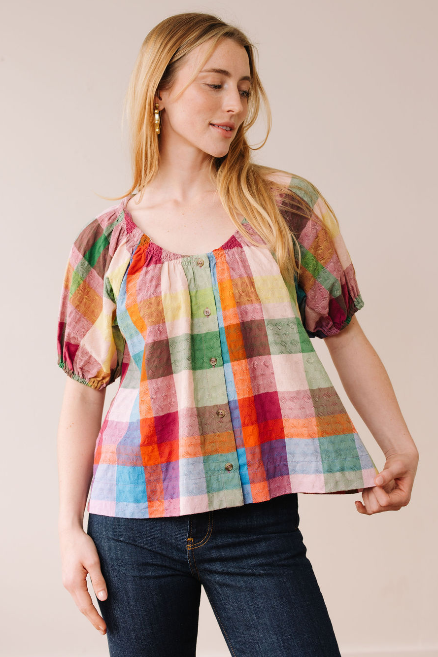 Harbor Plaid Frances Top