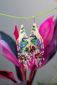 Thumbnail for Beaded Bird Fringe Earrings