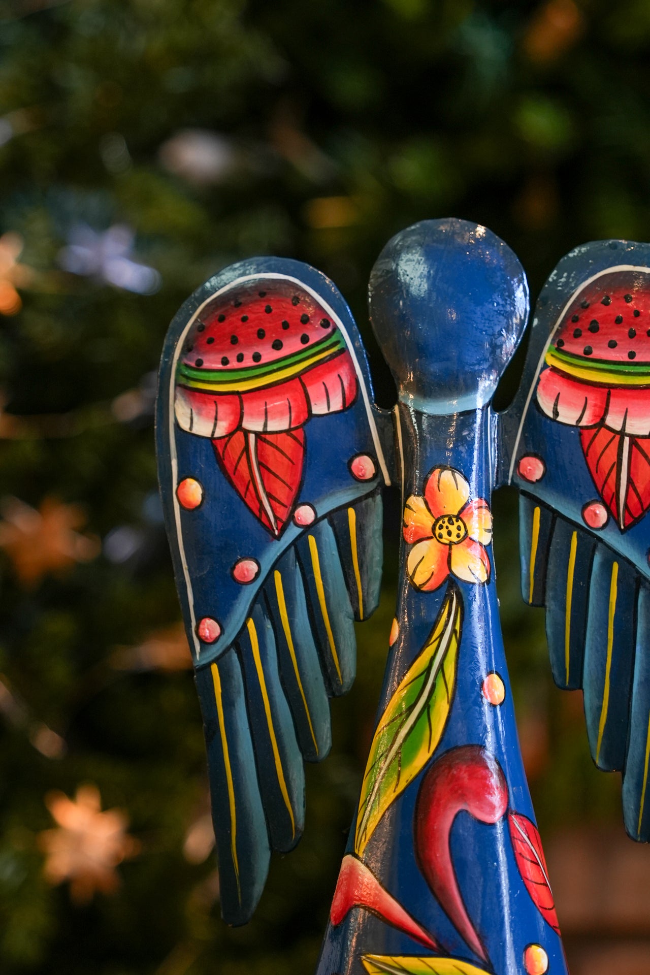 Dark Blue Floral Angel