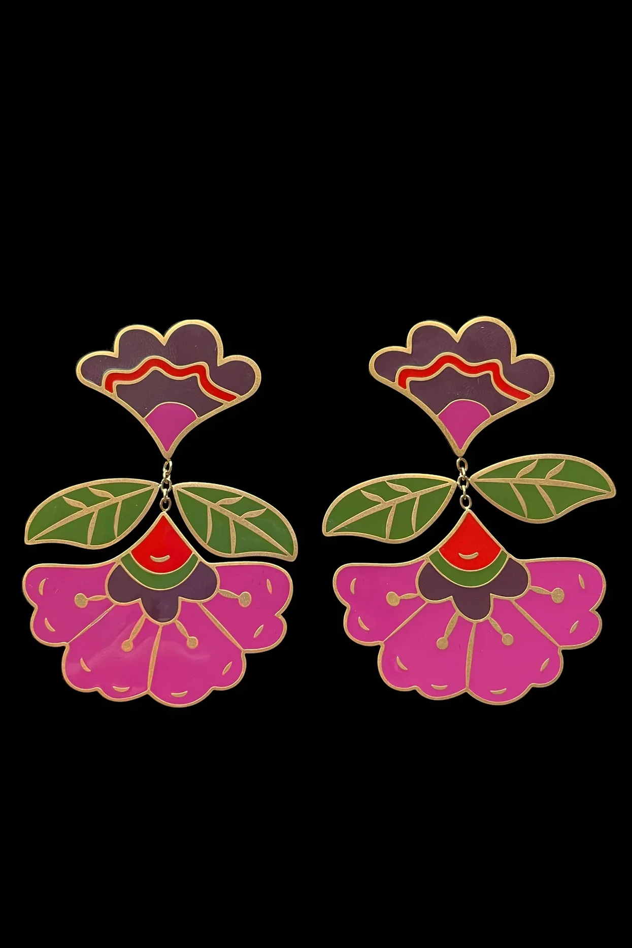 Floral Bloom Statement Earrings