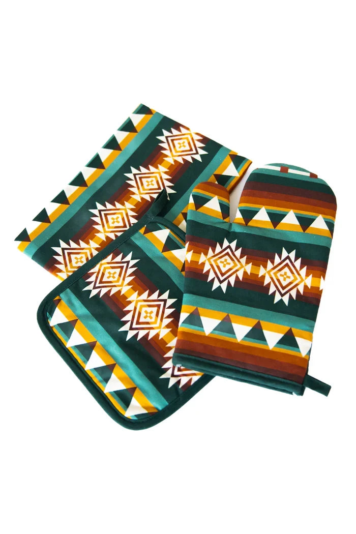 Kitchen Towel, Oven Mitt & Pot Holder Set