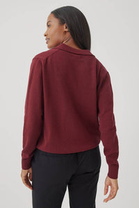 Thumbnail for Classic Fine Knit Polo Sweater