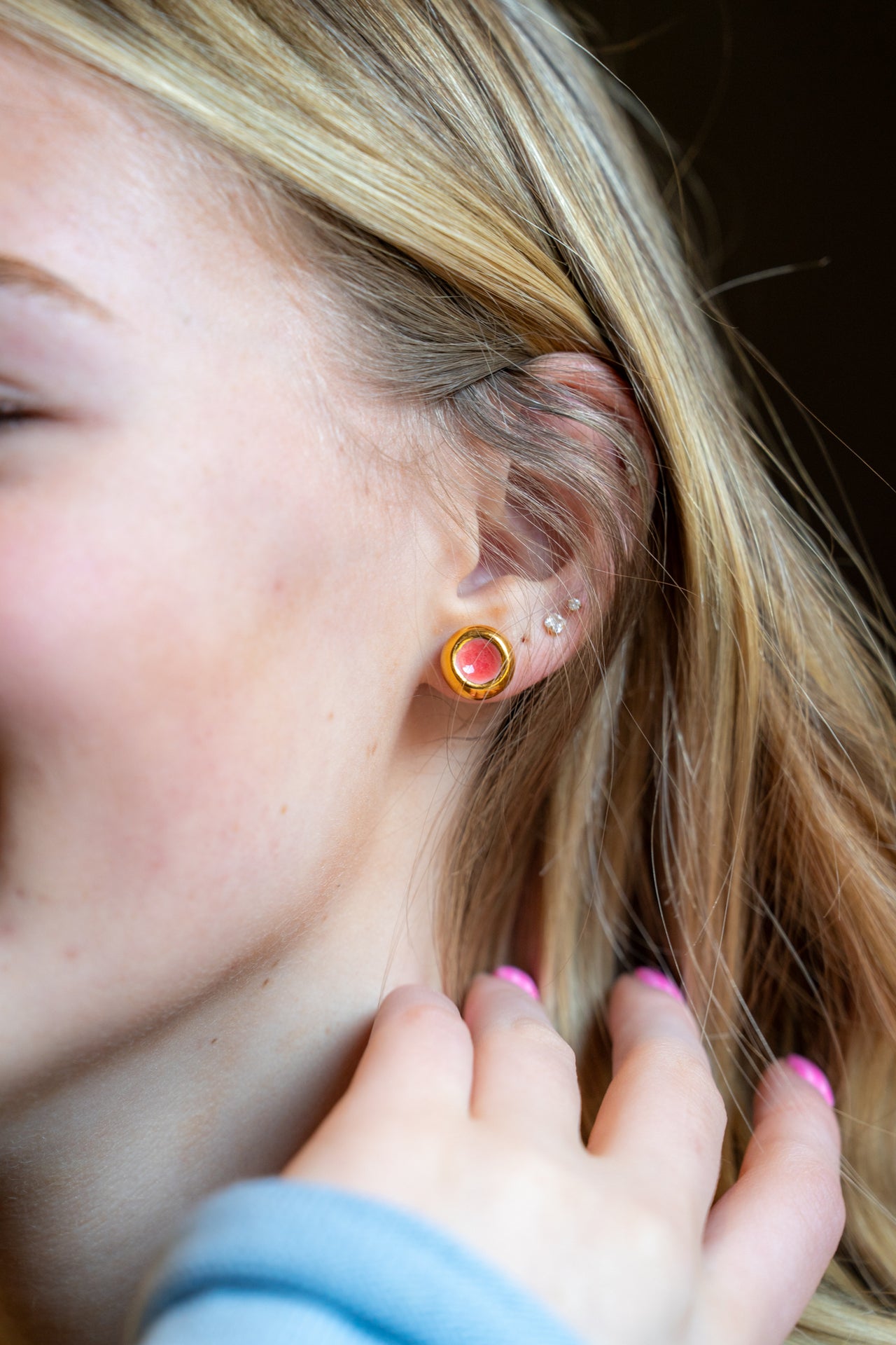 Sculpted Porcelain Studs