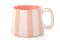 Thumbnail for Pretty in Pink Stripe Ceramic Coffee Cup