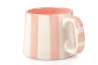 Thumbnail for Pretty in Pink Stripe Ceramic Coffee Cup