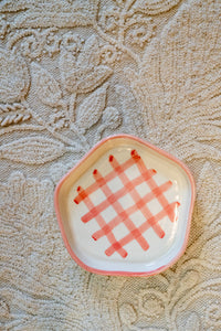 Thumbnail for Pretty in Pink Gingham Coasters Ceramic