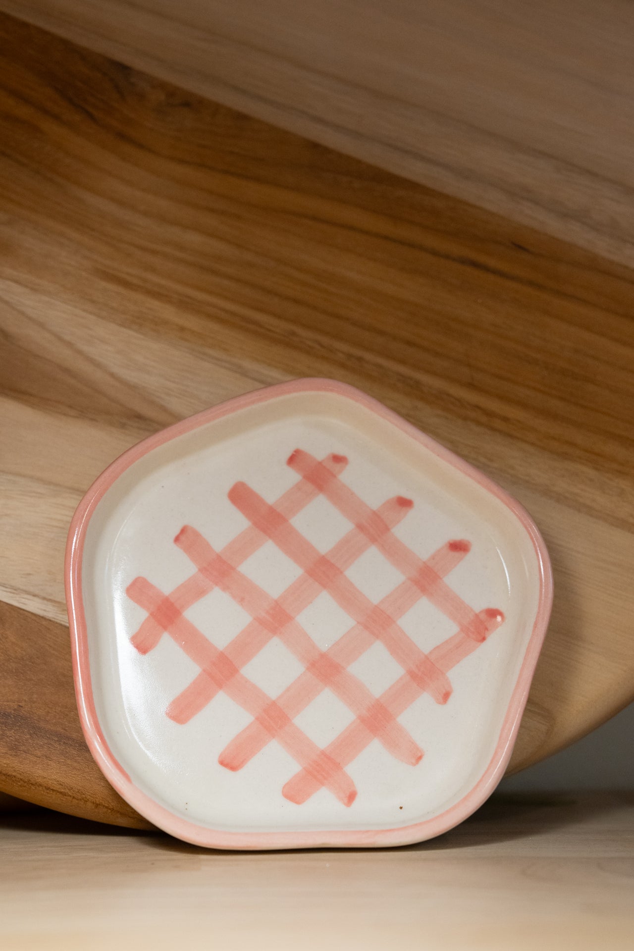 Pretty in Pink Gingham Coasters Ceramic