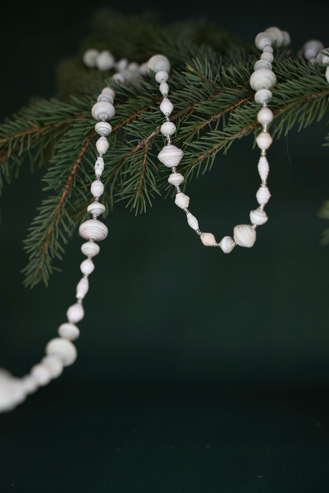 Silent Night Paper Beaded Garland