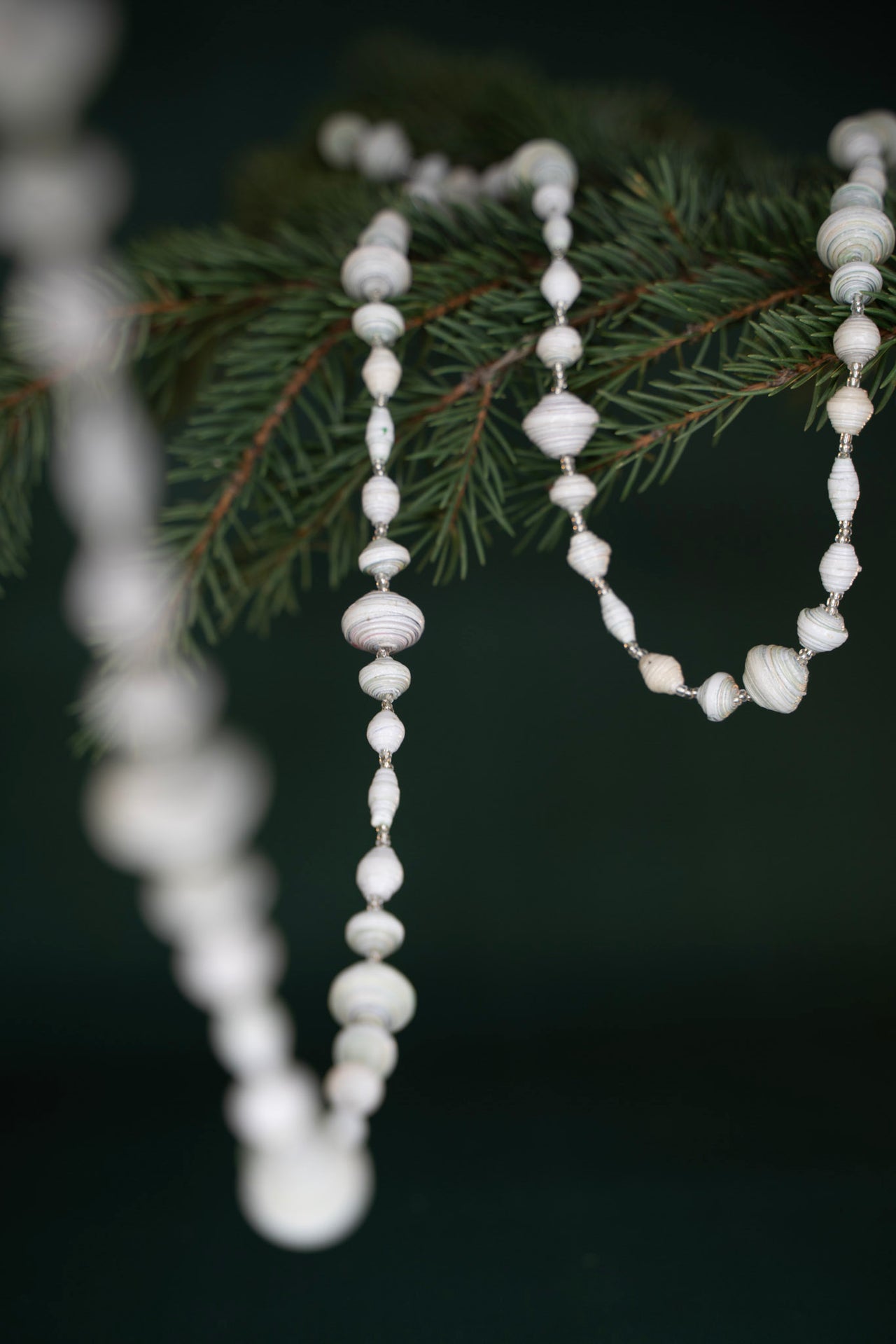 Silent Night Paper Beaded Garland