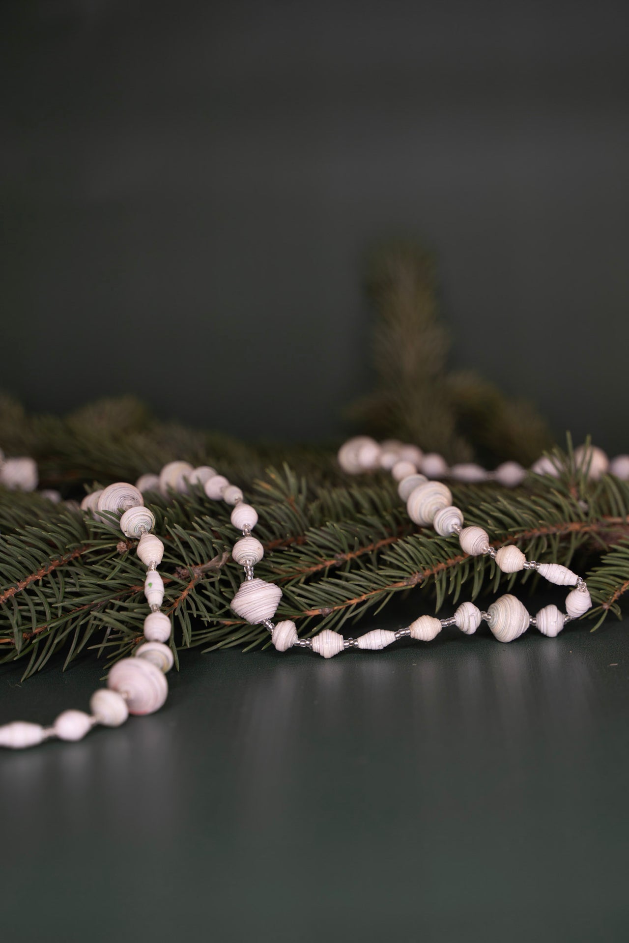 Silent Night Paper Beaded Garland