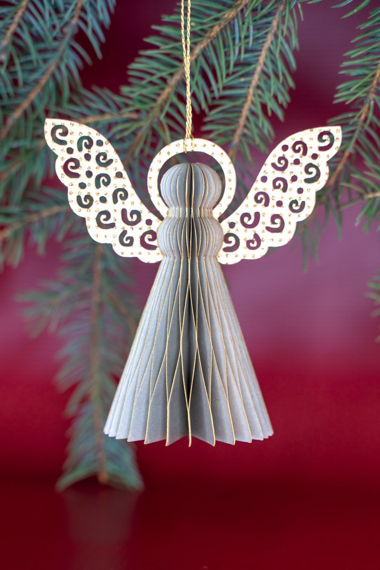 Honeycomb Harmony Angel Ornament