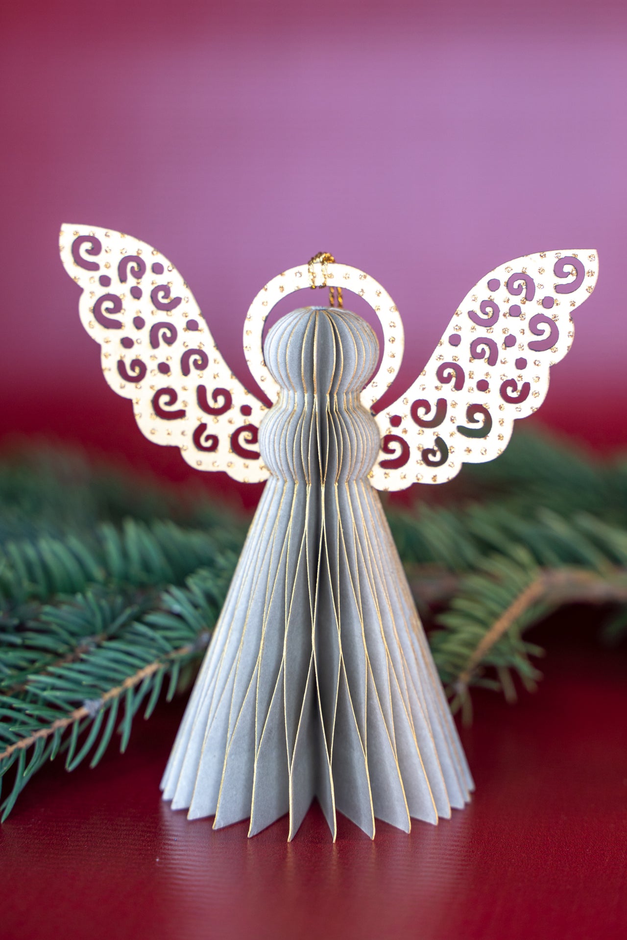 Honeycomb Harmony Angel Ornament