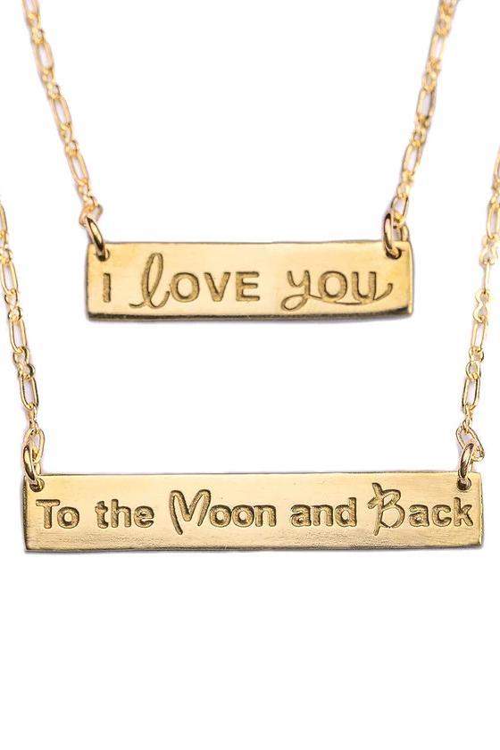 I Love You To The Moon + Back Necklaces