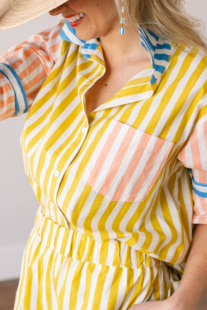 Colorful Daydreamer Bermuda Button Down