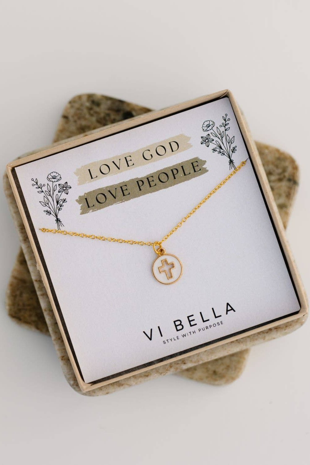 Miriam Pendant Necklace w/ Cross Cutout