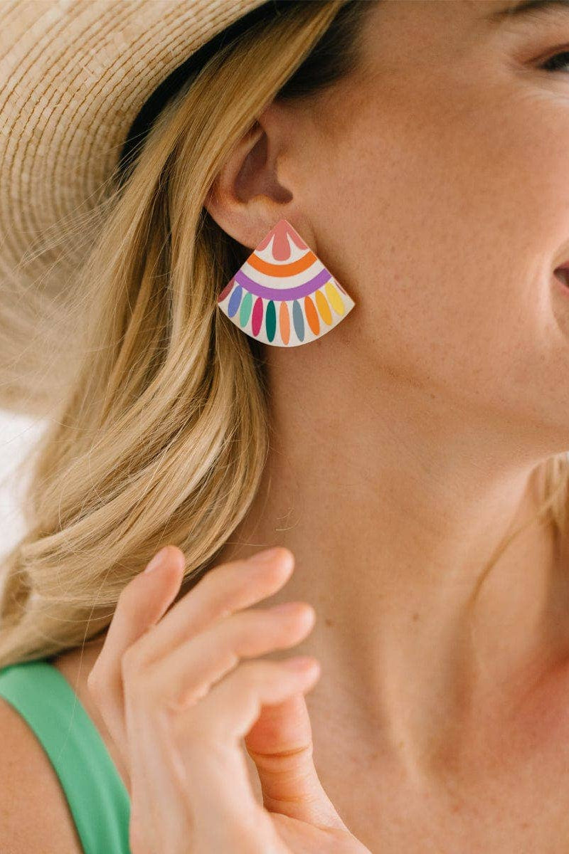 Rainbow Tile Earrings