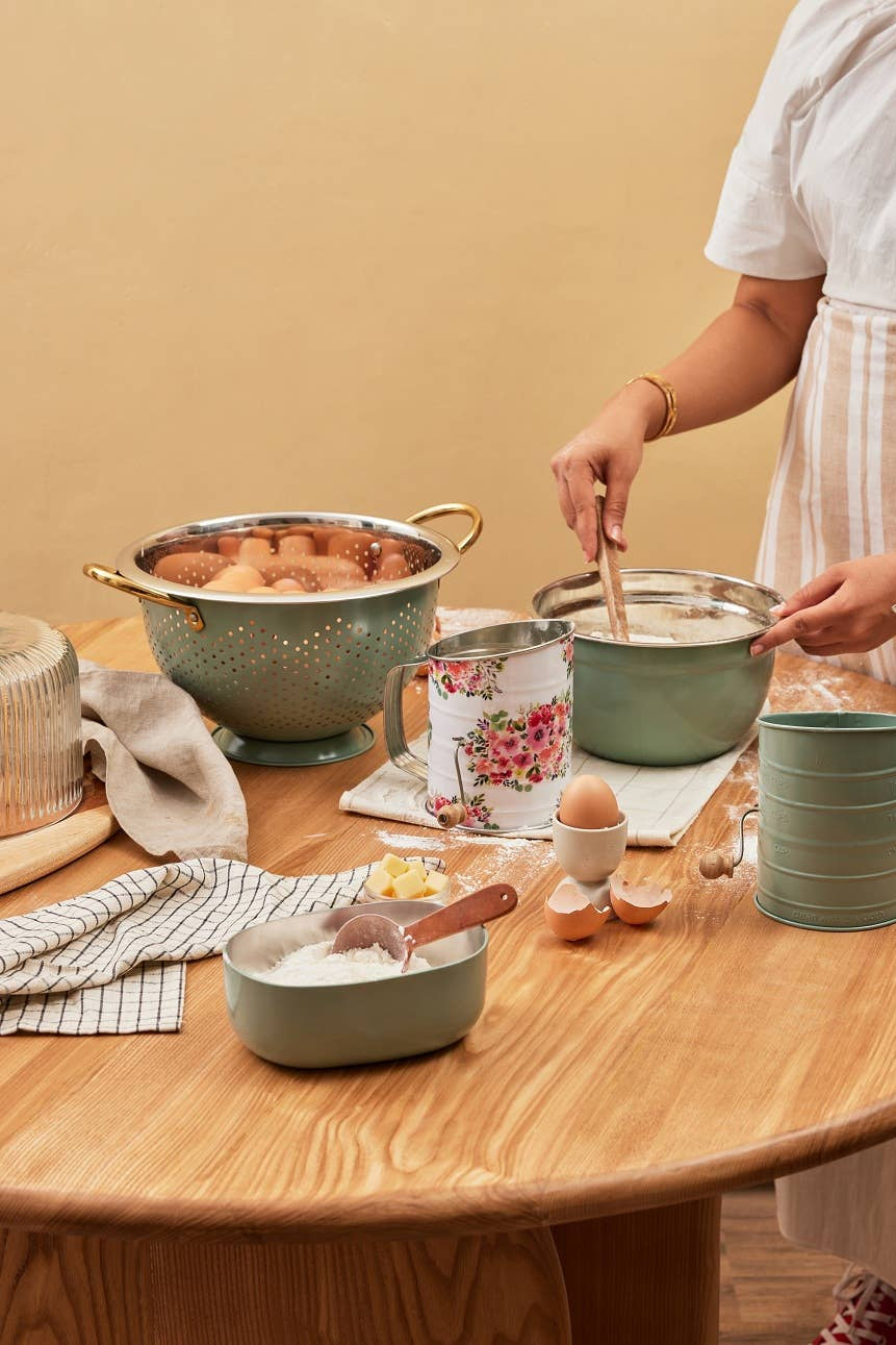 Green Colum Steel Colander