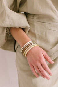 Thumbnail for Metallic Gold Mix Bangle Set