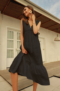 Thumbnail for Gaby Hemp-Linen Midi Dress