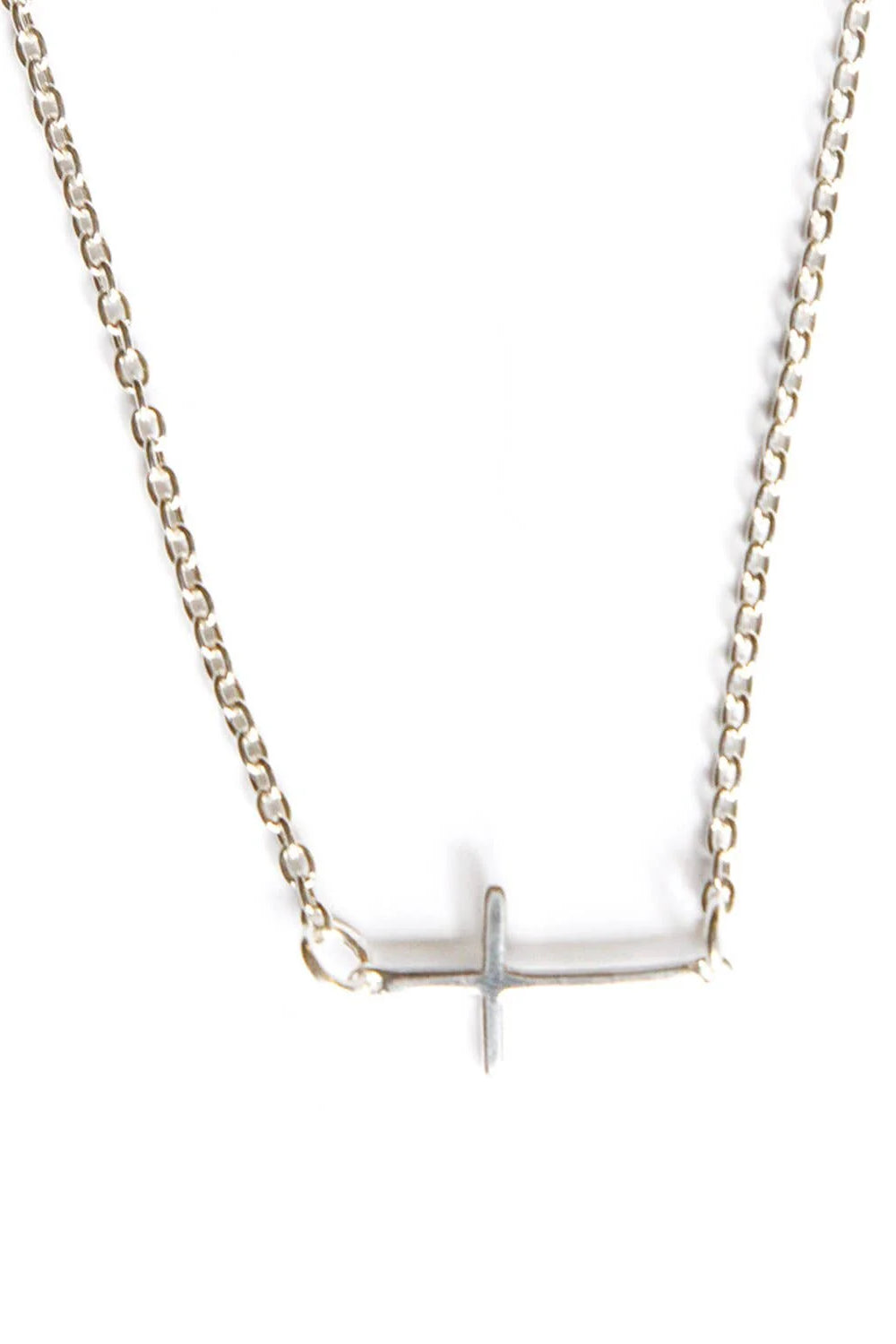 Marie Sideways Cross Necklace