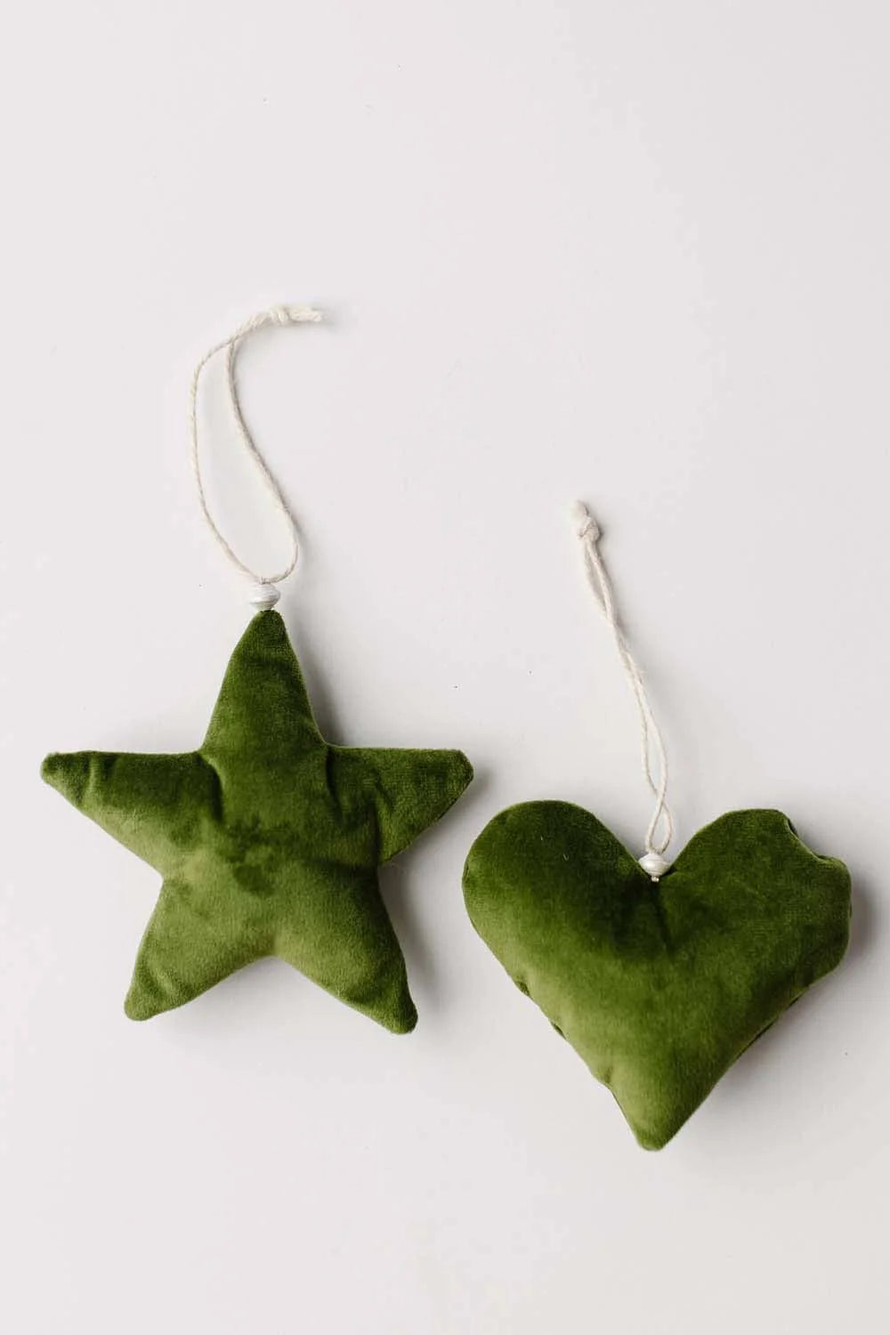 Velvet Heart Christmas Ornaments