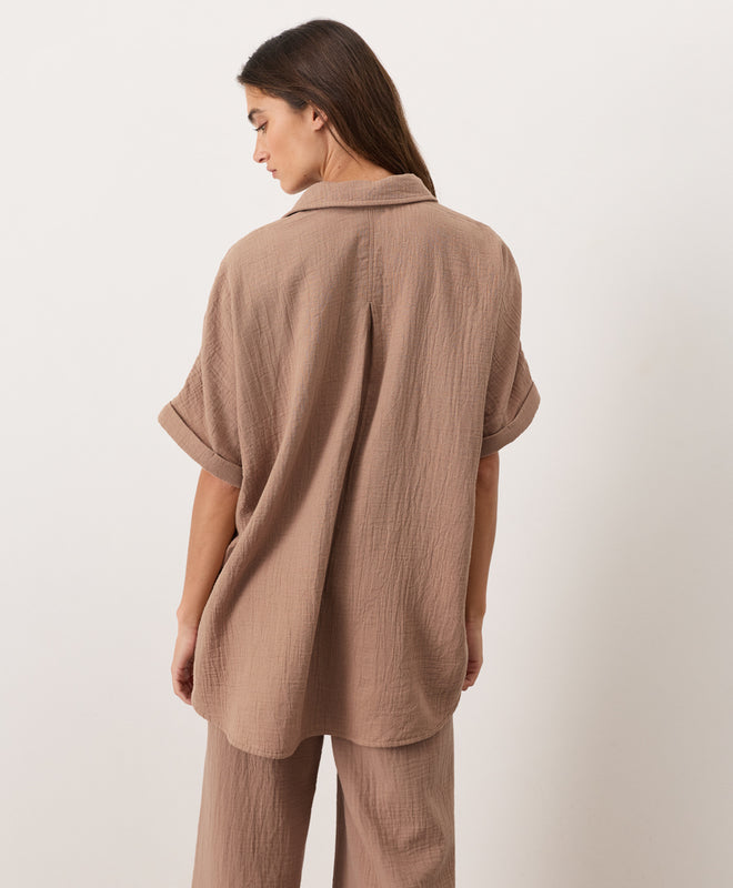 Coastal Double Gauze Oversized Shirt