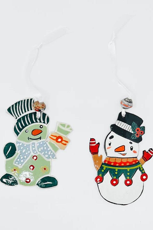 Polar Bears and Snowmen Ornament