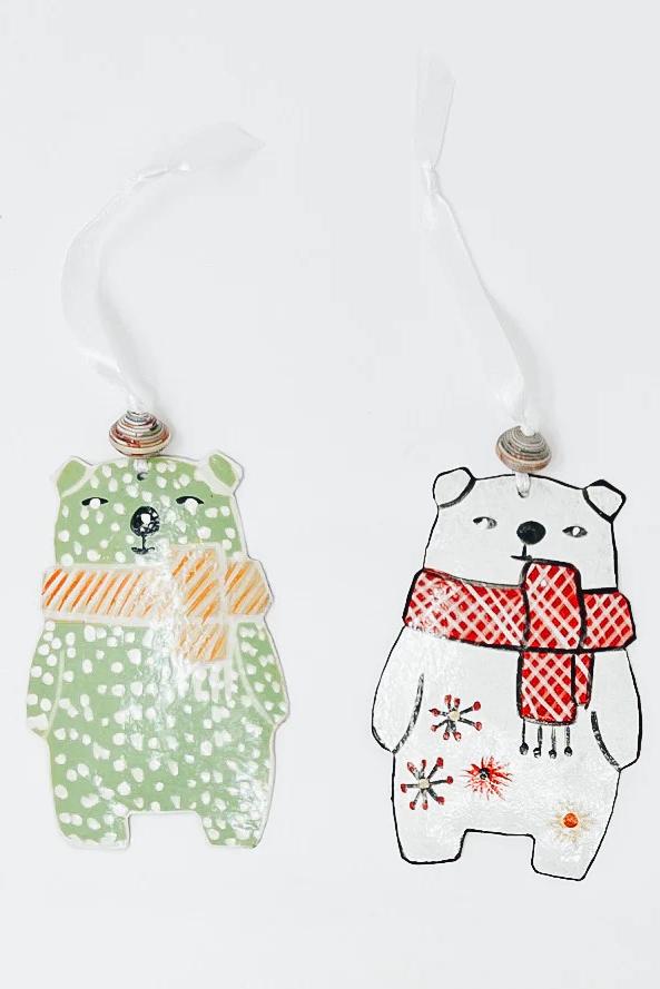 Polar Bears and Snowmen Ornament