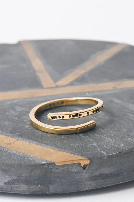 Joy Morse Code Ring